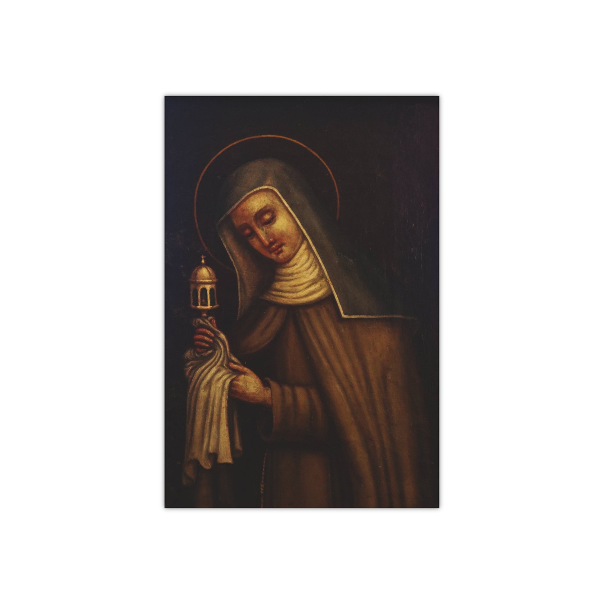 St. Clare of Assisi Satin, Unframed Print (300gsm) - Sanctus Art Gallery