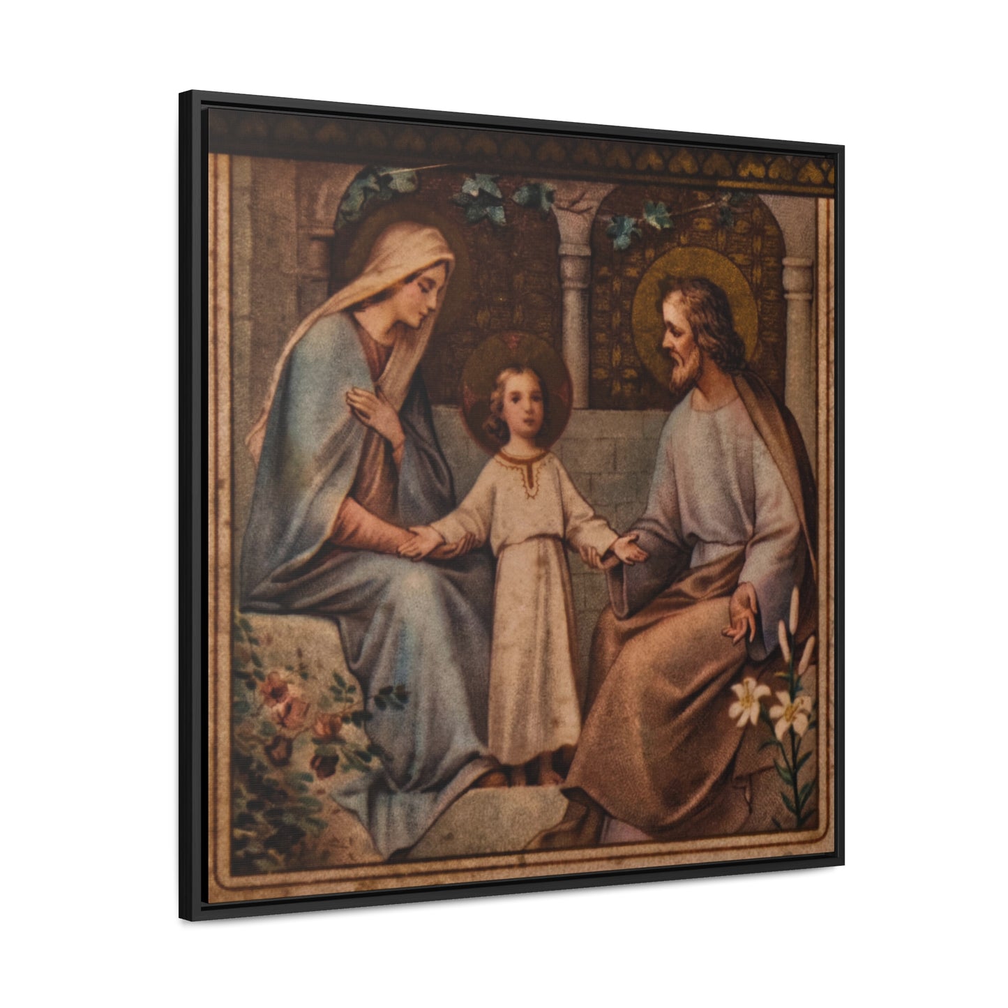 Holy Family - Framed Gallery Canvas Wrap - Sanctus Art Gallery