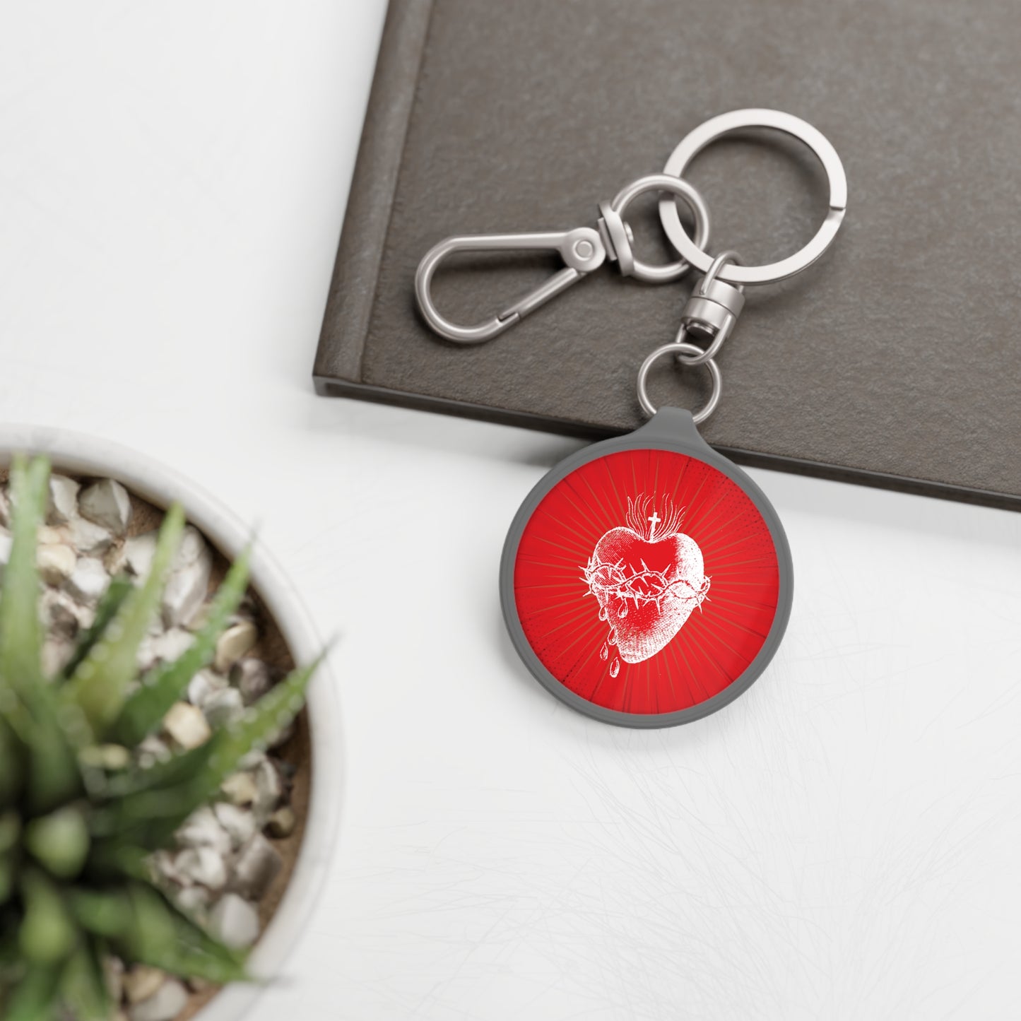 Sacred Heart of Jesus Keyring Tag - Studio Lams Creative Collective