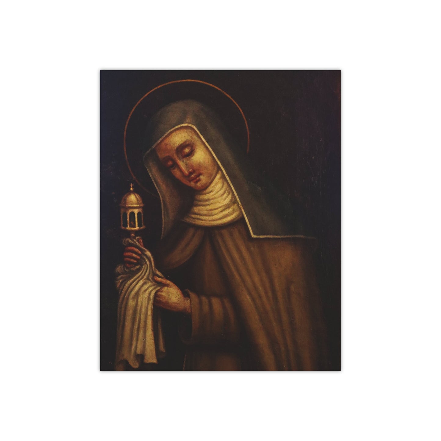 St. Clare of Assisi Satin, Unframed Print (300gsm) - Sanctus Art Gallery