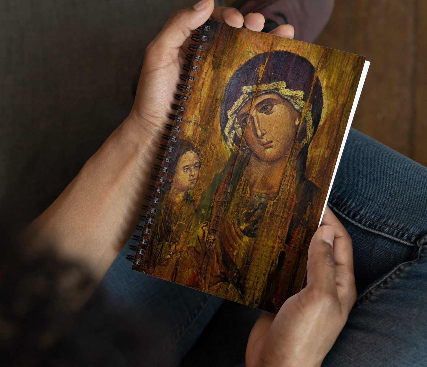 Our Lady of the Way Spiral Notebook - Dotted Paper - Sanctus Art Gallery