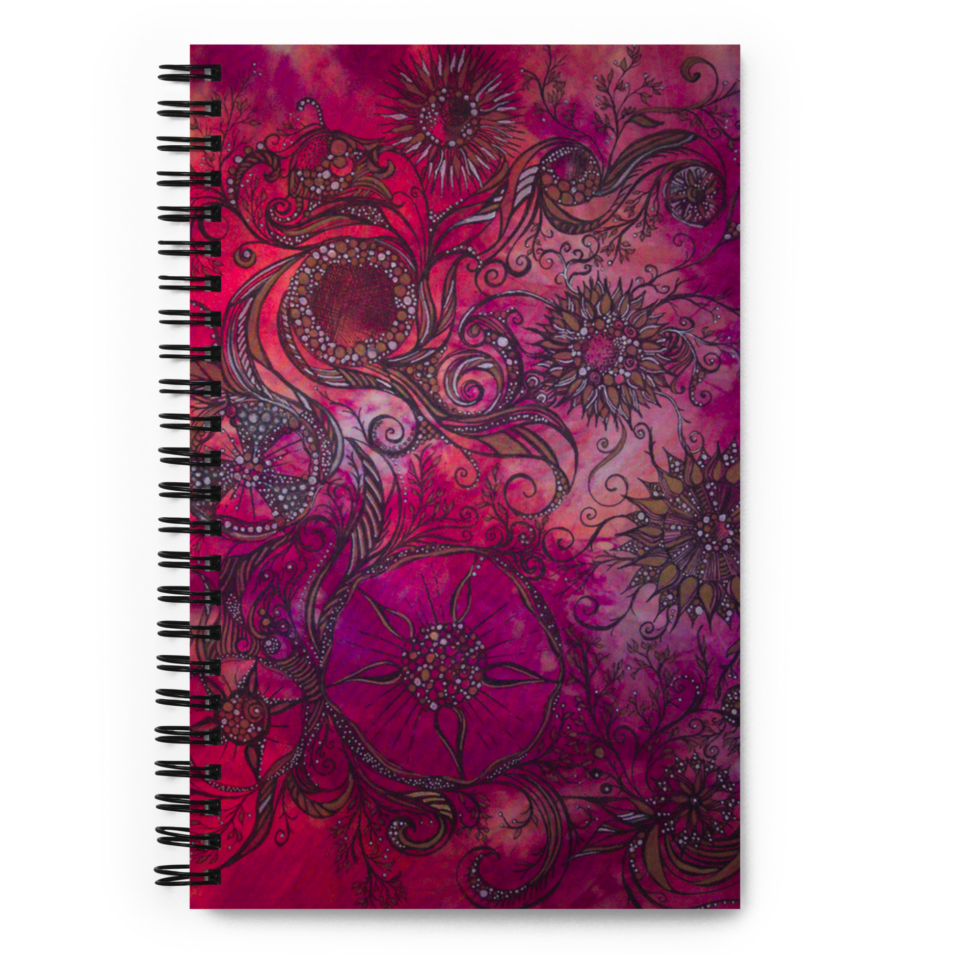 Shades of Spring Fiber Art Spiral Notebook - Dotted Paper - Studio Lams Creative Collective