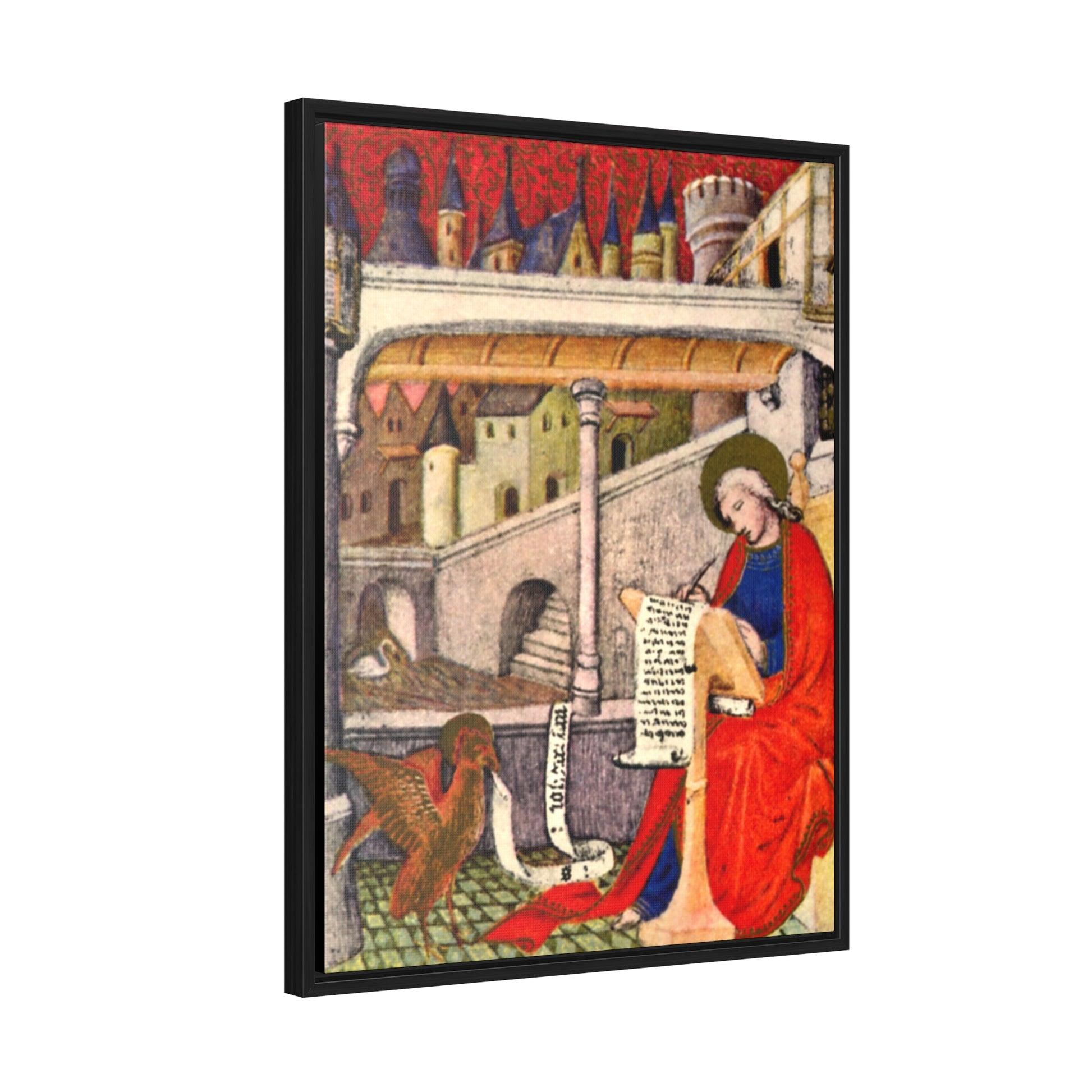 St. John 15th Century Framed Canvas - Sanctus Art Gallery