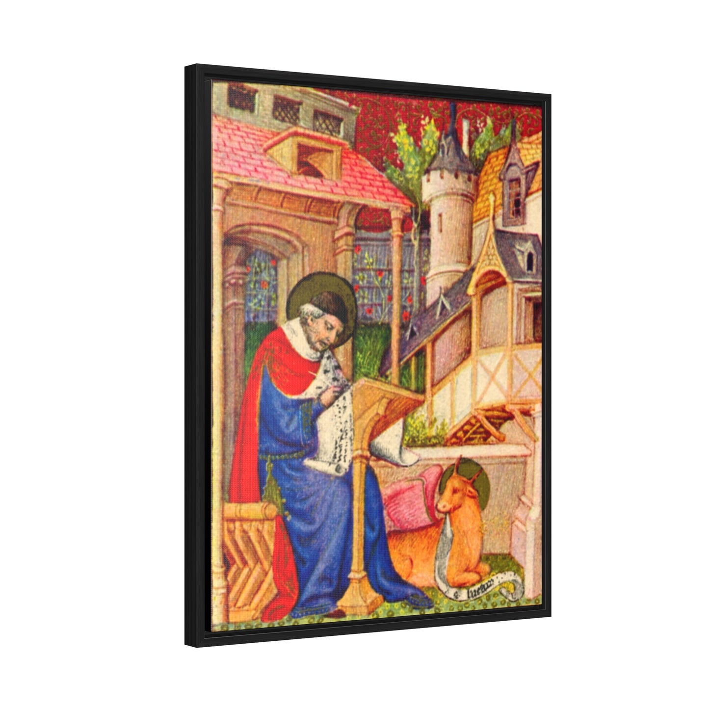 St. Luke 15th Century Framed Canvas - Sanctus Art Gallery