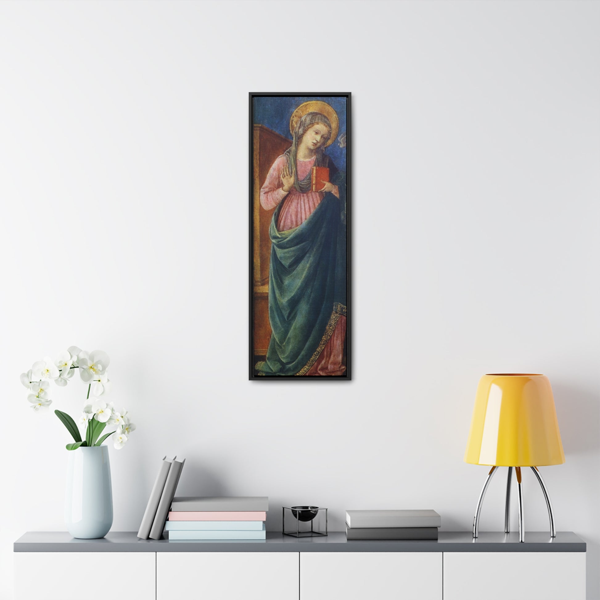 Annunciation - Mary Framed Canvas - Sanctus Art Gallery