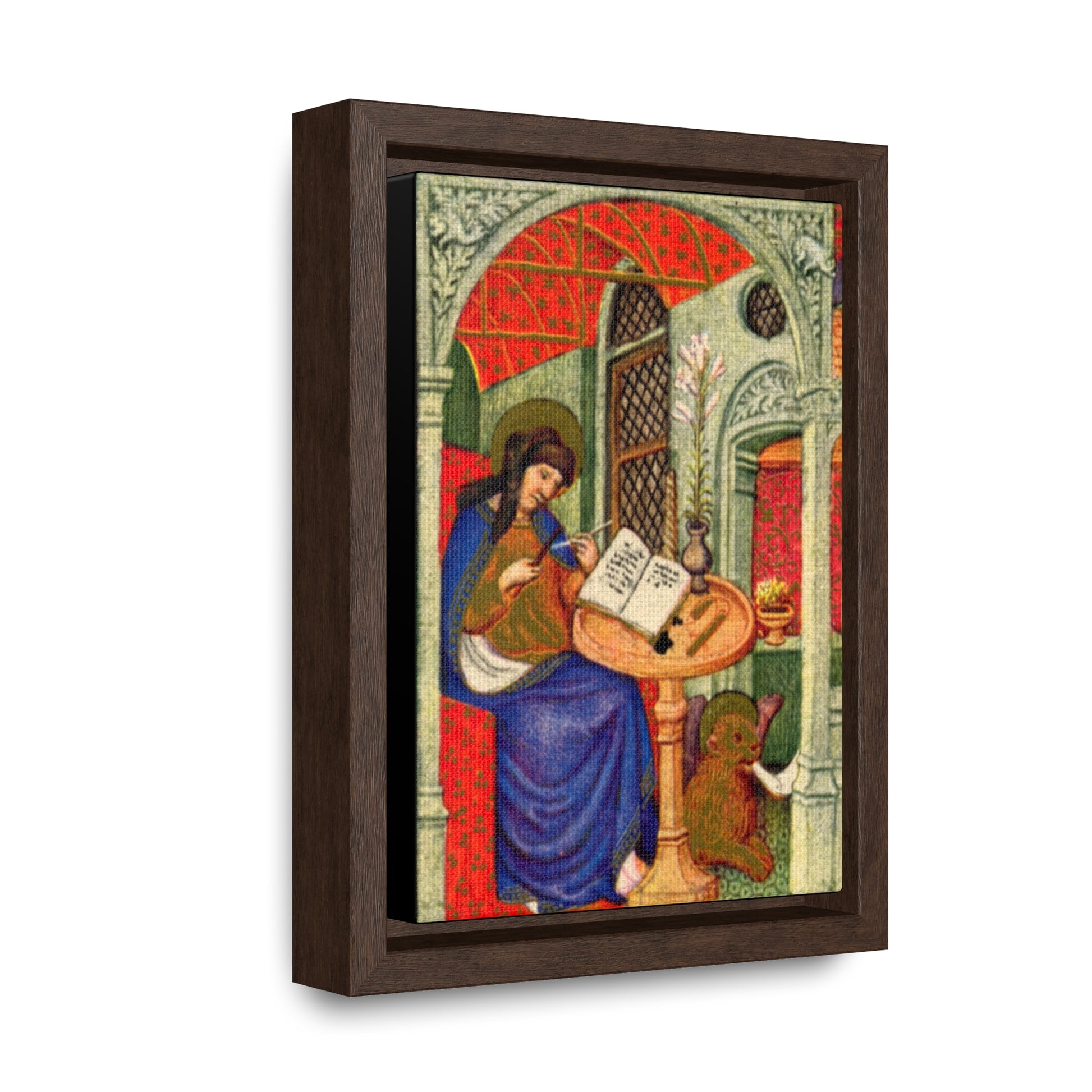 St Mark 15th Century, Framed, Gallery Canvas Wrap, 5"x7" - Studio Lams Creative Collective