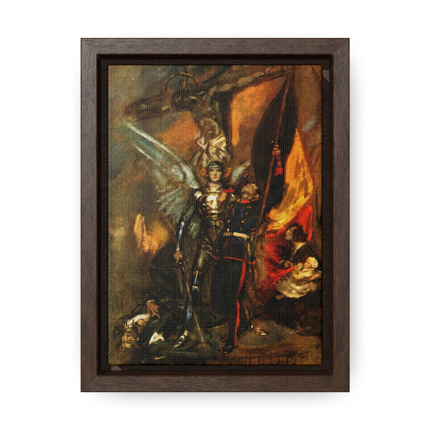 St. Michael of Belgium Framed Canvas - Sanctus Art Gallery