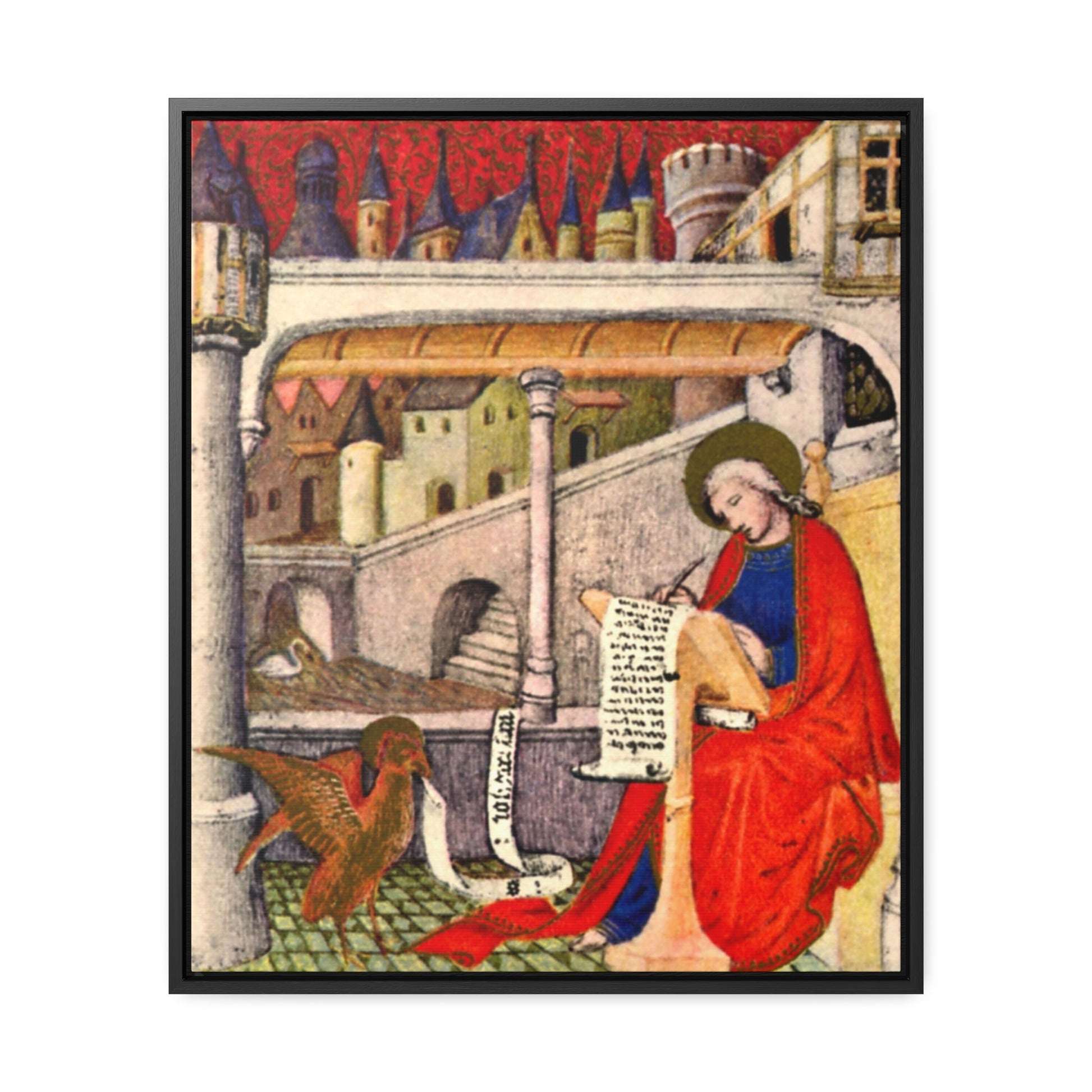 St. John 15th Century Framed Canvas - Sanctus Art Gallery