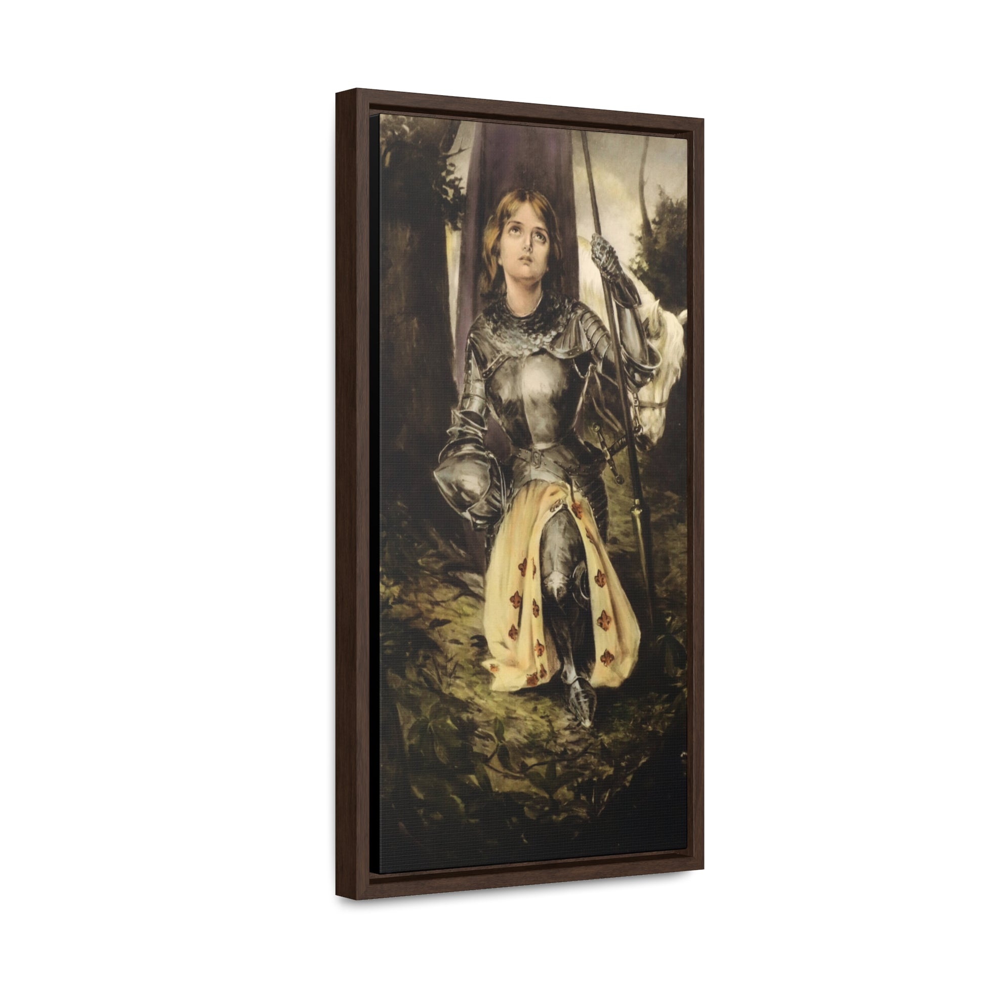 St. Joan of Arc - Framed Gallery Canvas Wrap - Sanctus Art Gallery