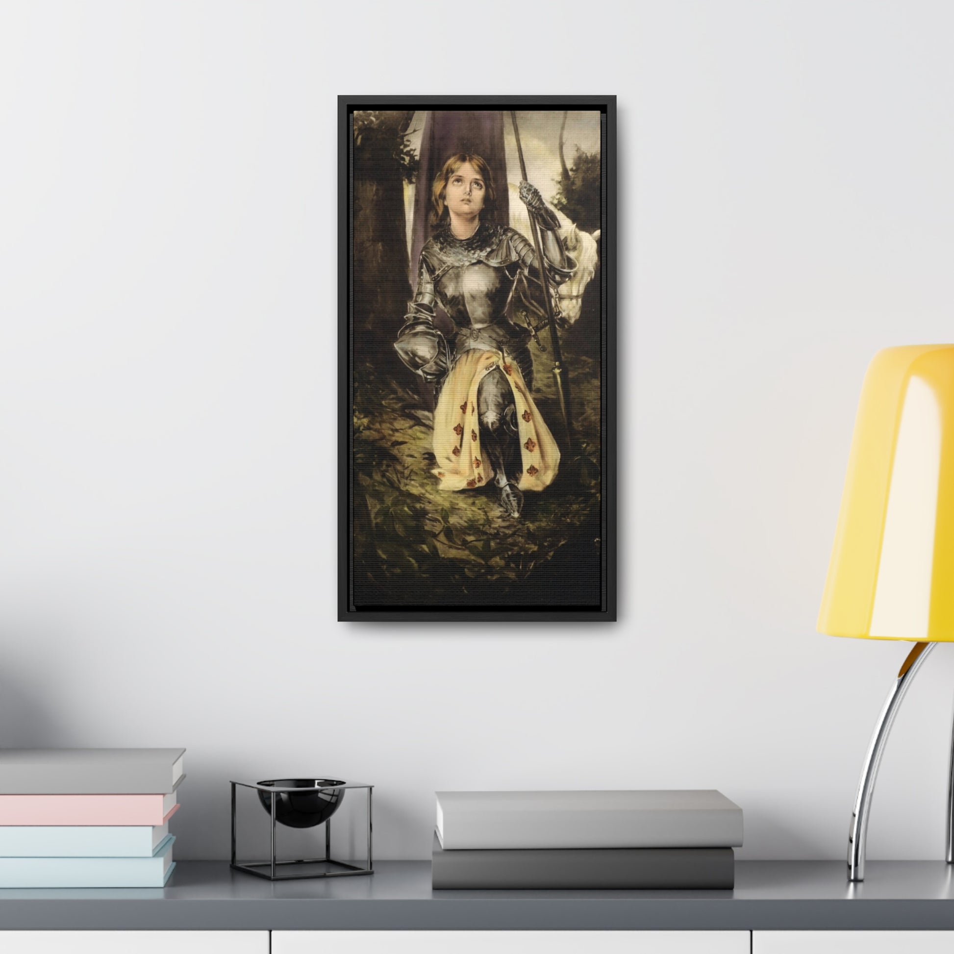 St. Joan of Arc - Framed Gallery Canvas Wrap - Sanctus Art Gallery
