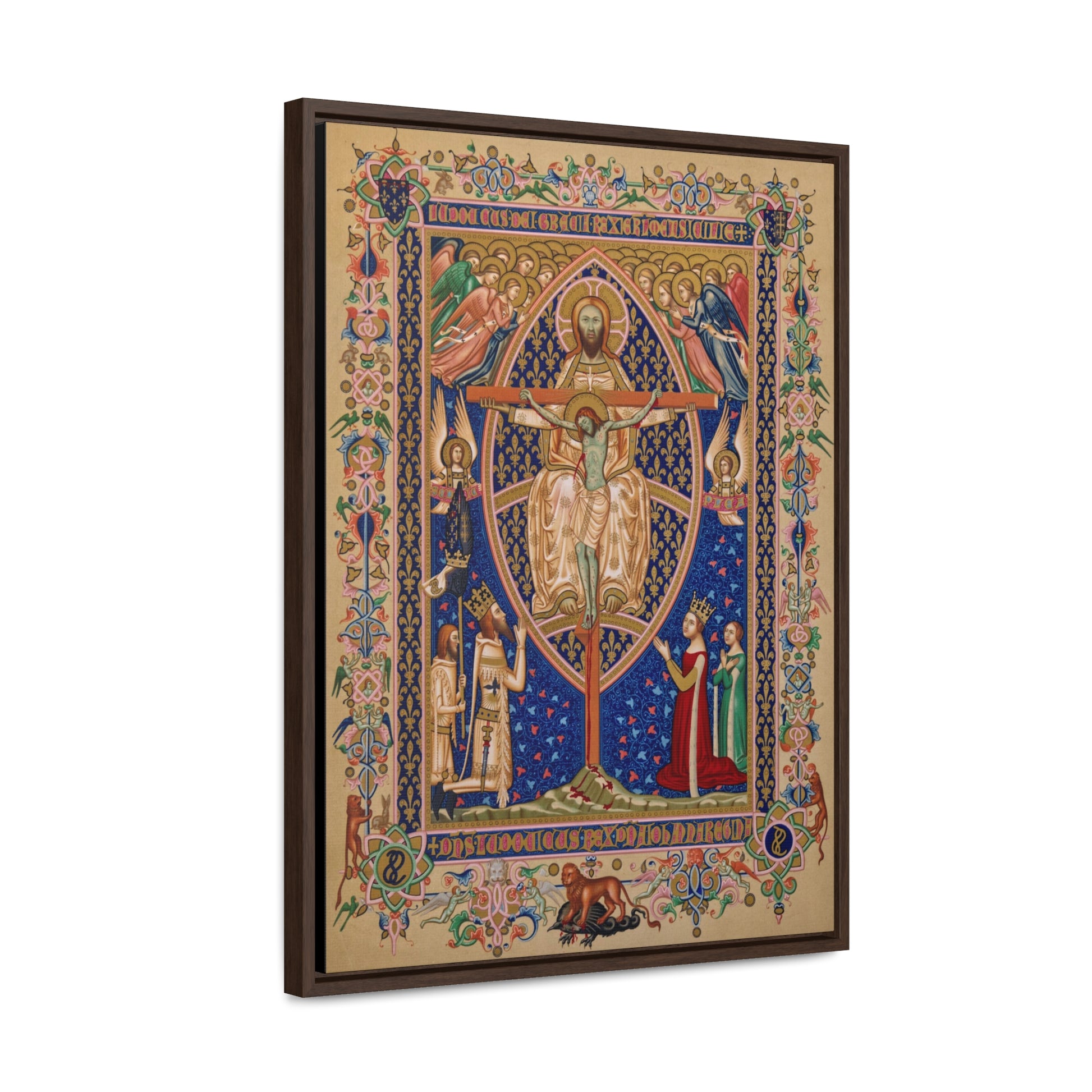 Holy Spirit Manuscript Plate I Framed Canvas - Sanctus Art Gallery