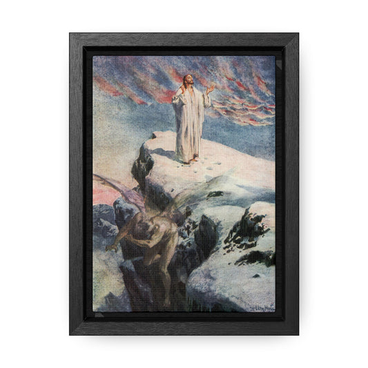 The Temptation of Jesus Framed, Gallery Canvas Wrap - 5"x7" - Studio Lams Creative Collective
