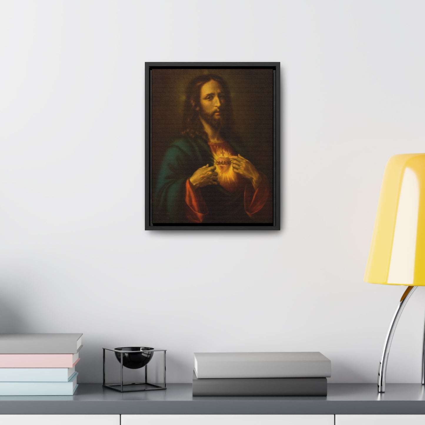 1876 Sacred Heart of Jesus Framed, Gallery Canvas Wraps - Sanctus Art Gallery