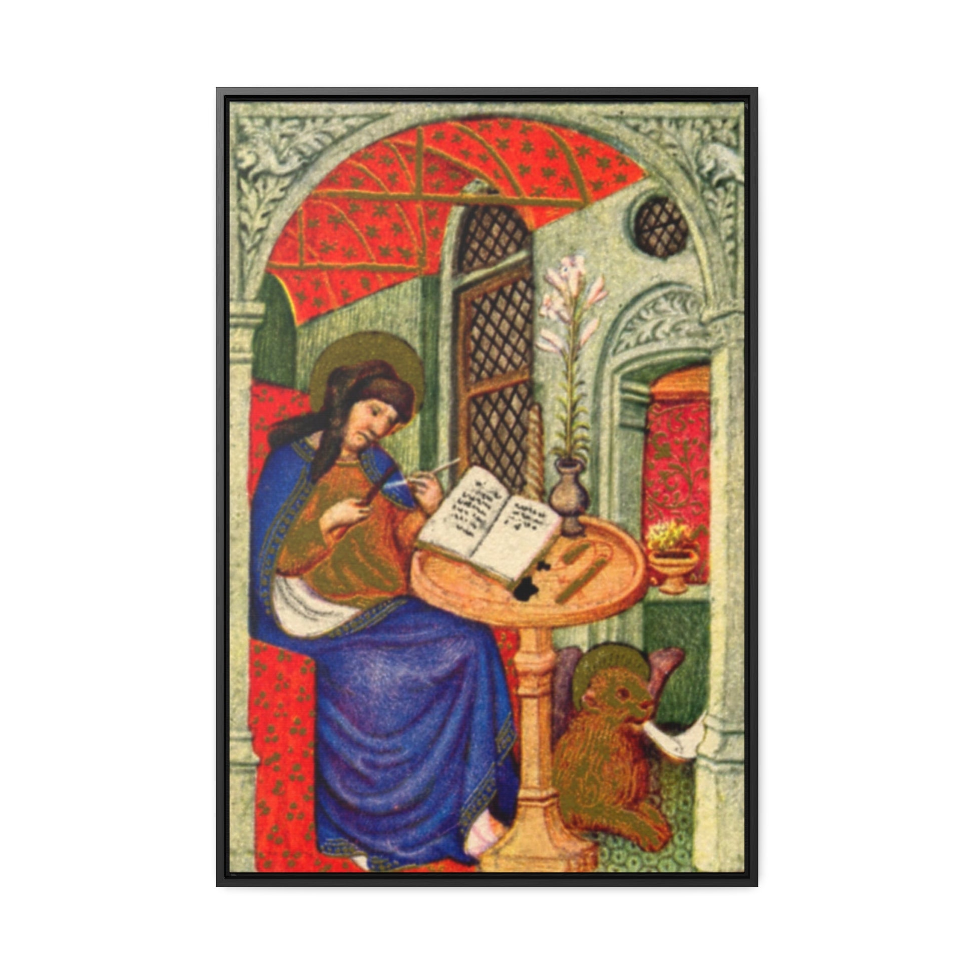 St Mark 15th Century - Framed Gallery Canvas Wrap - Sanctus Art Gallery