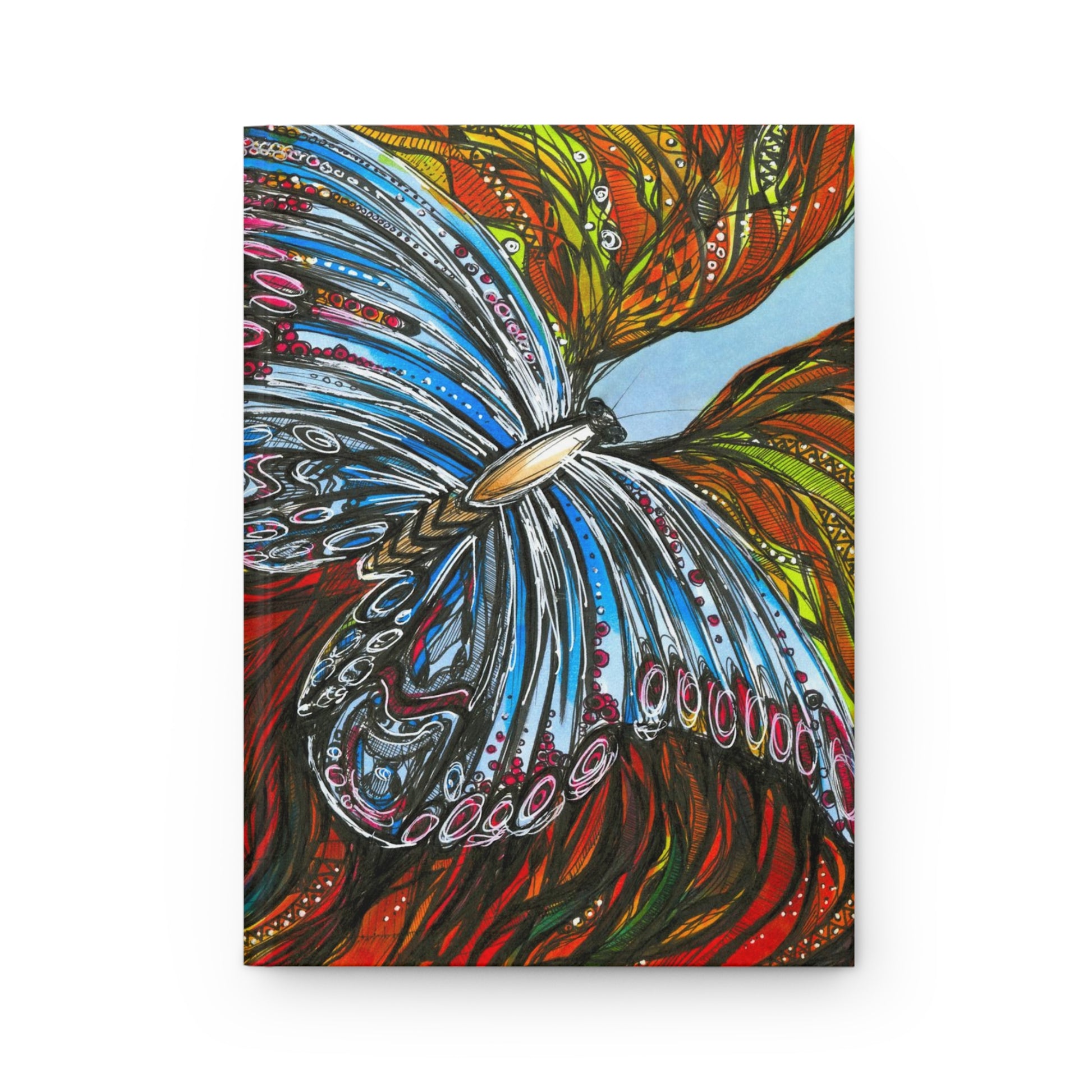 Butterfly Waves Hardcover Journal - Lined Paper - Sanctus Art Gallery