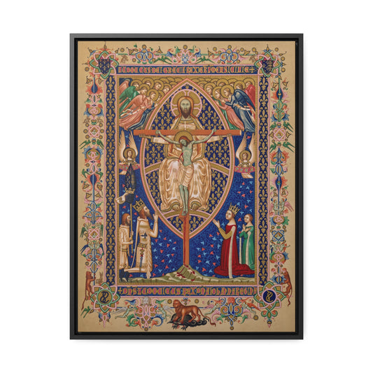 Holy Spirit Manuscript Plate I Framed Canvas - Sanctus Art Gallery