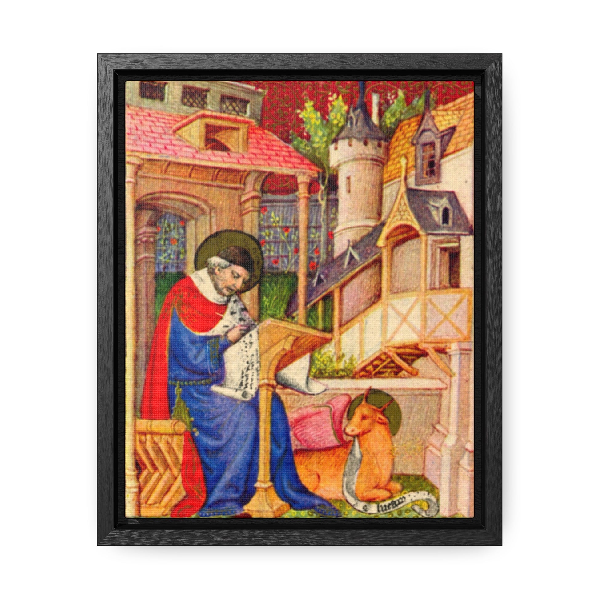 St. Luke, 15th Century, Framed Gallery Canvas Wrap, 8"x10" - Studio Lams Creative Collective
