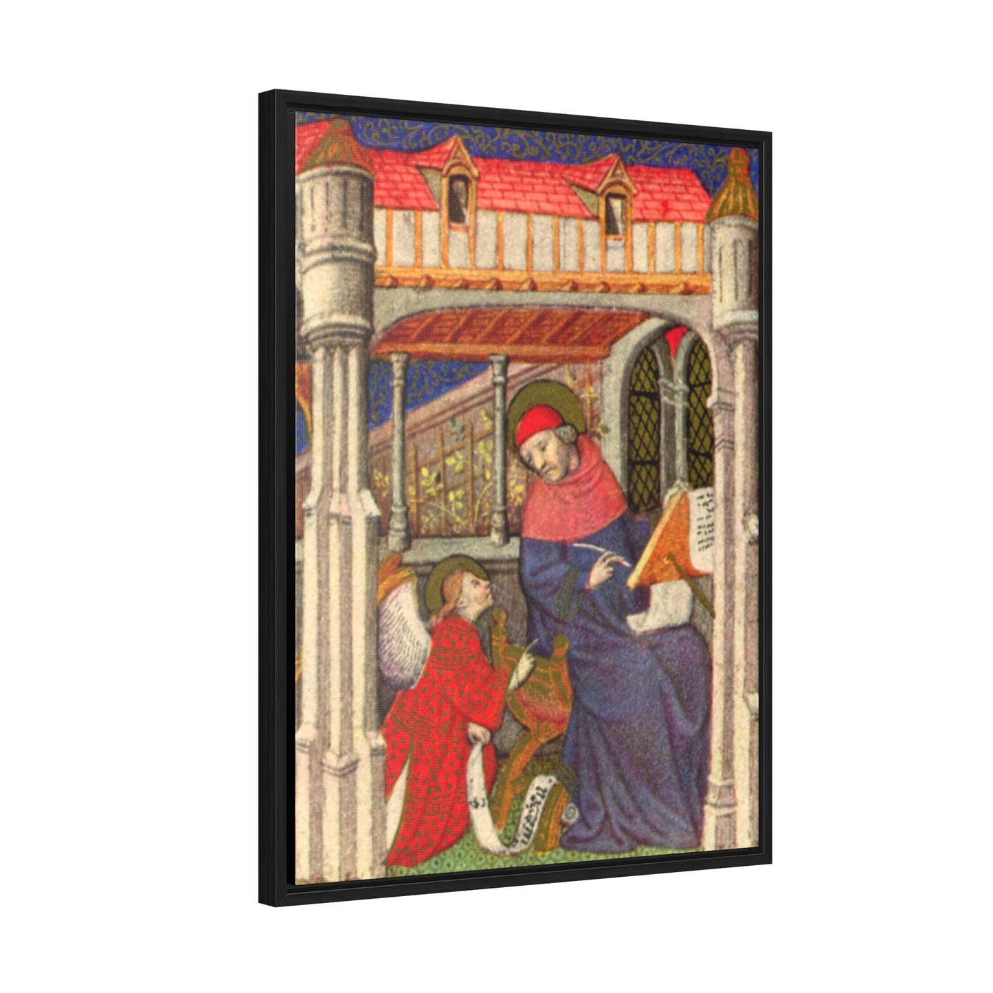 St Matthew 15th Century Framed Canvas - Sanctus Art Gallery