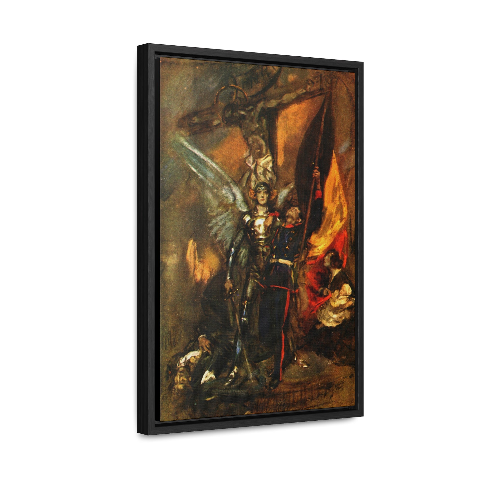 St. Michael of Belgium Framed Canvas - Sanctus Art Gallery