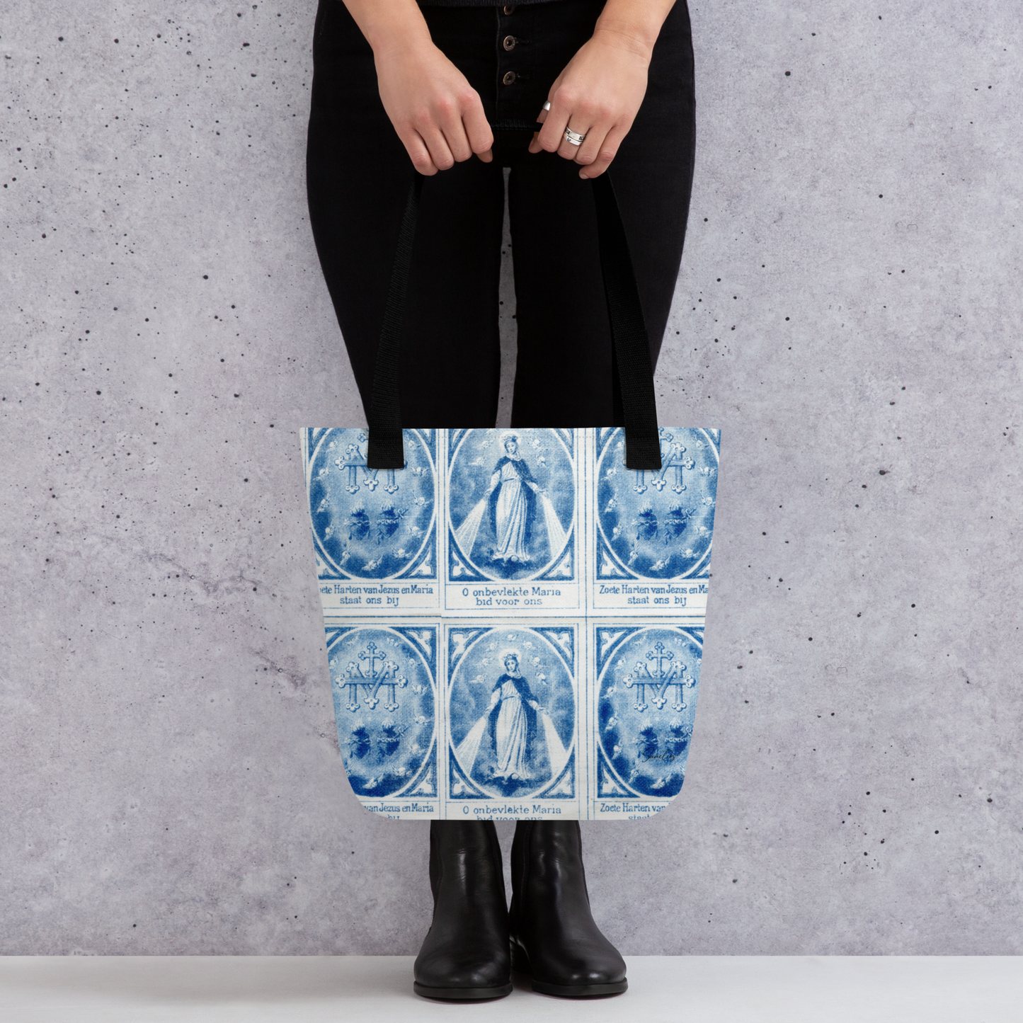 Miraculous Medal in Blue Tote Bag