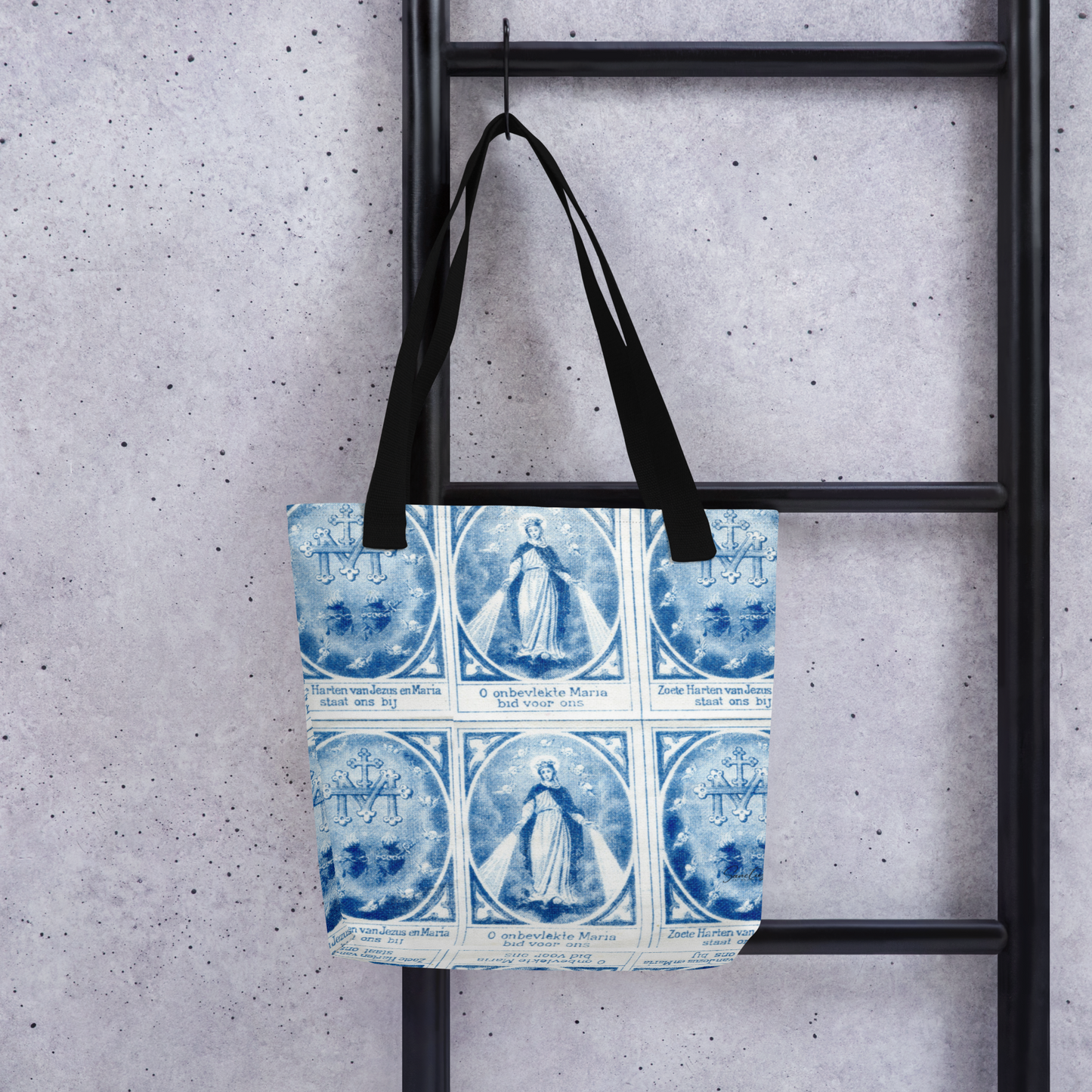 Miraculous Medal in Blue Tote Bag