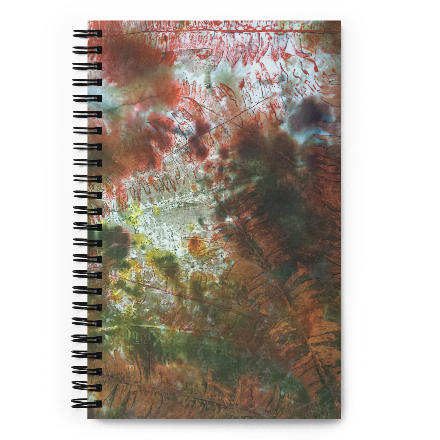 Forest Ferns Fiber Art Spiral Notebook - Dotted Paper - Studio Lams Creative Collective