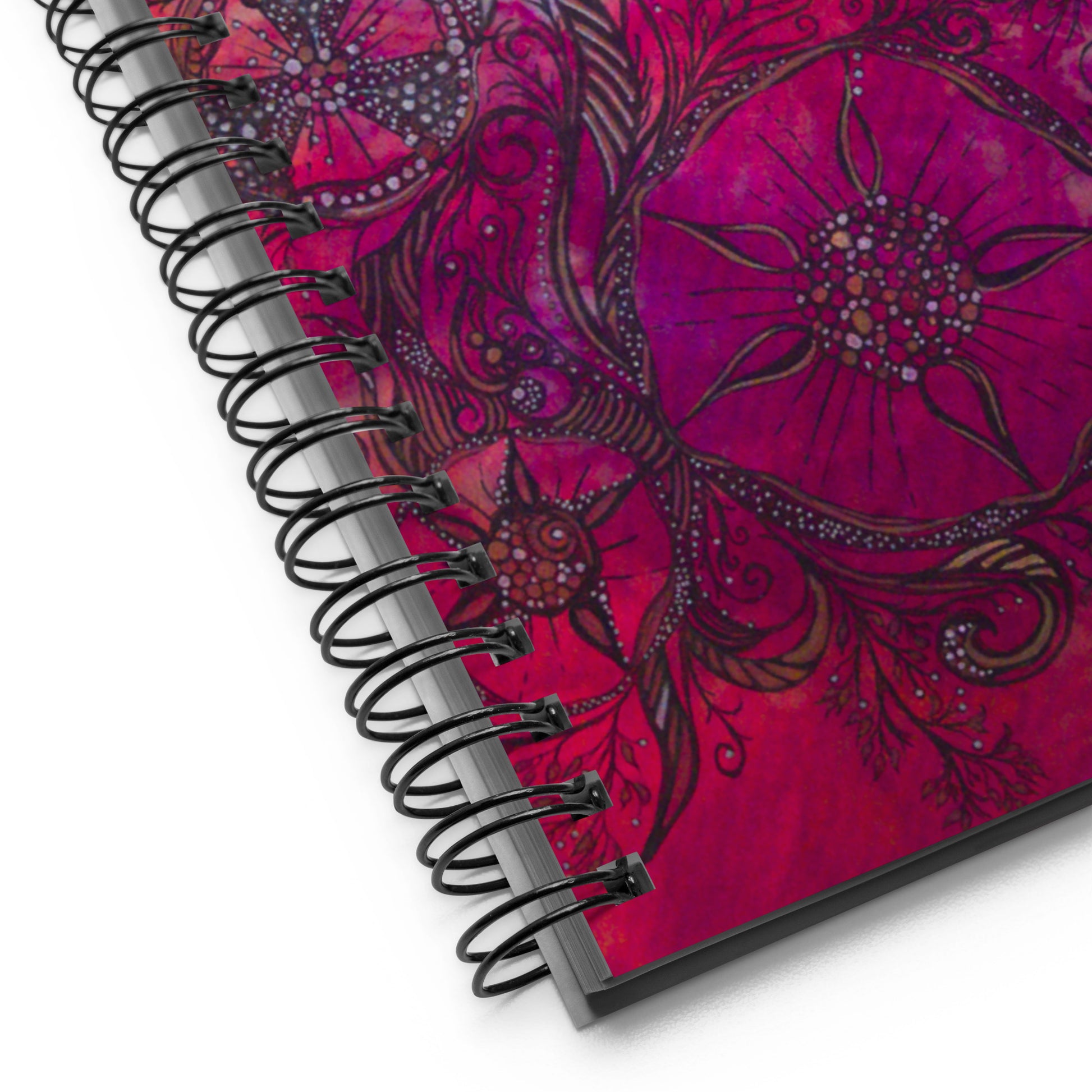 Shades of Spring Fiber Art Spiral Notebook - Dotted Paper - Studio Lams Creative Collective