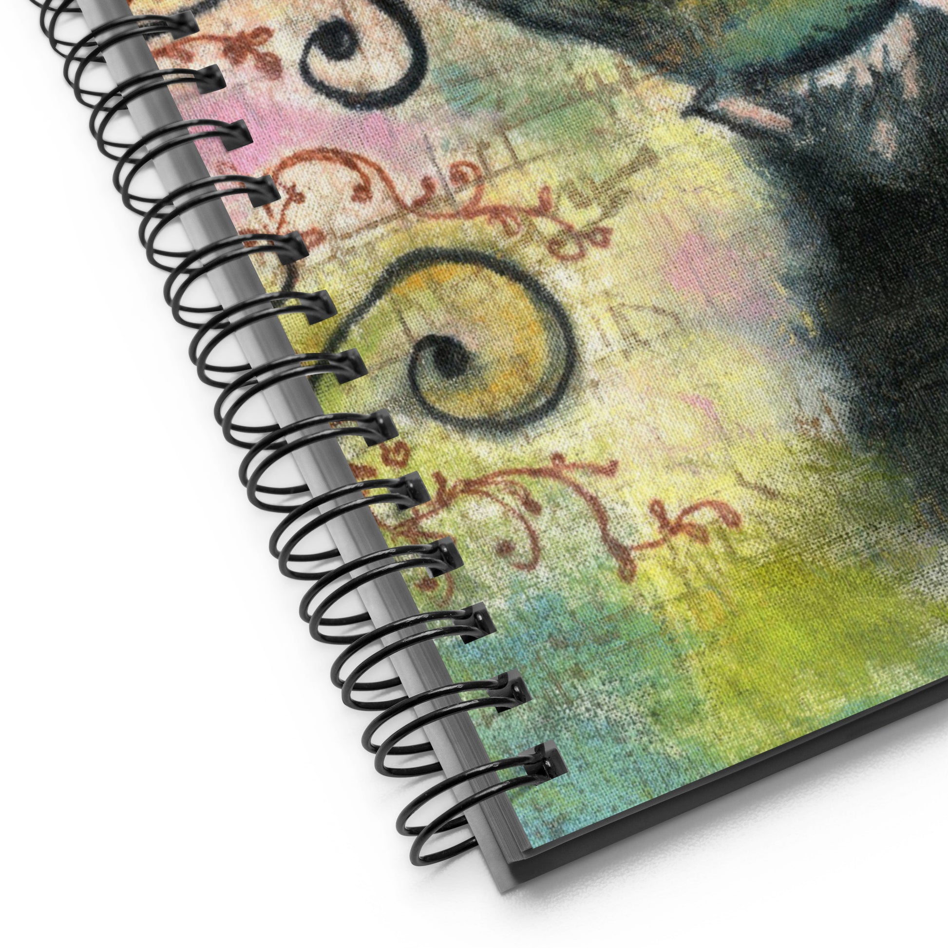 Little Bird Fiber Art Spiral Notebook - Dotted Paper - Studio Lams Creative Collective